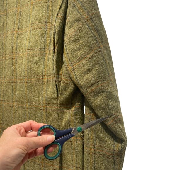 Vintage Green Country Check Tweed Jacket - Picture 4 of 6